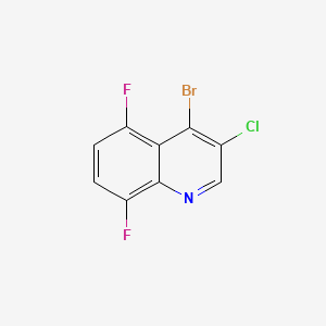 molecular formula C9H3BrClF2N B571986 4-Bromo-3-chloro-5,8-difluoroquinoline CAS No. 1210275-42-5