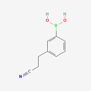 molecular formula C9H10BNO2 B571989 3-(2-CYANOETHYL)PHENYLBORONIC ACID CAS No. 1218790-58-9