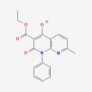 Ethyl 4-hydroxy-7-methyl-2-oxo-1-phenyl-1,2-dihydro-1,8-naphthyridine-3-carboxylate