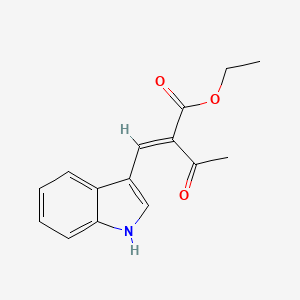 molecular formula C15H15NO3 B5719999 ethyl (2E)-2-(1H-indol-3-ylmethylidene)-3-oxobutanoate 
