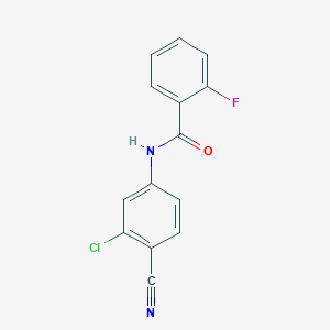 molecular formula C14H8ClFN2O B5720008 N-(3-chloro-4-cyanophenyl)-2-fluorobenzamide 