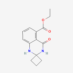 Ethyl 4'-oxo-3',4'-dihydro-1'H-spiro[cyclobutane-1,2'-quinazoline]-5'-carboxylate