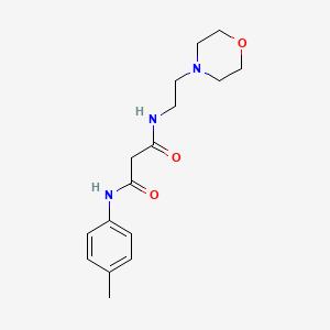 molecular formula C16H23N3O3 B5720083 N'-(4-methylphenyl)-N-(2-morpholin-4-ylethyl)propanediamide 