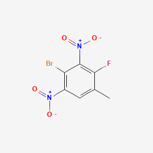 molecular formula C7H4BrFN2O4 B572013 2-Bromo-4-fluoro-5-methyl-1,3-dinitrobenzene CAS No. 1345471-92-2