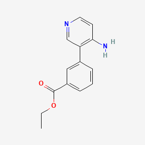 molecular formula C14H14N2O2 B572015 Ethyl 3-(4-aminopyridin-3-yl)benzoate CAS No. 1258626-32-2