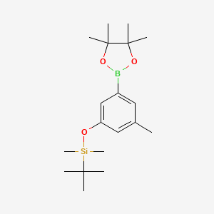 tert-Butyldimethyl(3-methyl-5-(4,4,5,5-tetramethyl-1,3,2-dioxaborolan-2-yl)phenoxy)silane