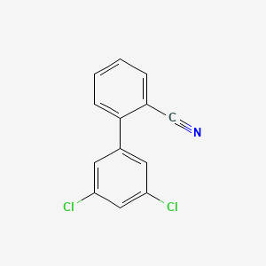 molecular formula C13H7Cl2N B572019 2-(3,5-Dichlorophenyl)benzonitrile CAS No. 1352318-57-0