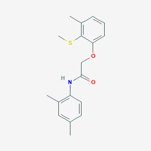 molecular formula C18H21NO2S B5720273 N-(2,4-dimethylphenyl)-2-(3-methyl-2-methylsulfanylphenoxy)acetamide 