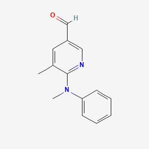 molecular formula C14H14N2O B572039 5-Methyl-6-(methyl(phenyl)amino)nicotinaldehyde CAS No. 1355194-18-1