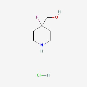 molecular formula C6H13ClFNO B572047 (4-Fluoropiperidin-4-yl)methanol hydrochloride CAS No. 1254115-16-6