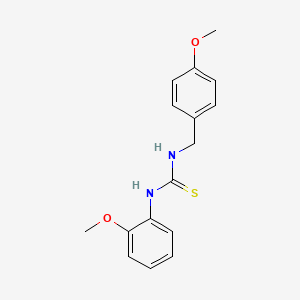 molecular formula C16H18N2O2S B5720474 1-(4-Methoxybenzyl)-3-(2-methoxyphenyl)thiourea 