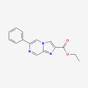 molecular formula C15H13N3O2 B572052 Ethyl 6-phenylimidazo[1,2-a]pyrazine-2-carboxylate CAS No. 1208082-81-8
