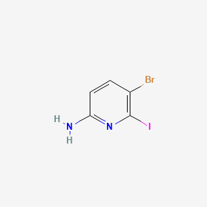 molecular formula C5H4BrIN2 B572053 5-Bromo-6-iodopyridin-2-amine CAS No. 1223748-35-3