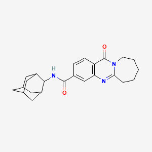 molecular formula C24H29N3O2 B5720536 N~3~-(2-ADAMANTYL)-12-OXO-6,7,8,9,10,12-HEXAHYDROAZEPINO[2,1-B]QUINAZOLINE-3-CARBOXAMIDE 
