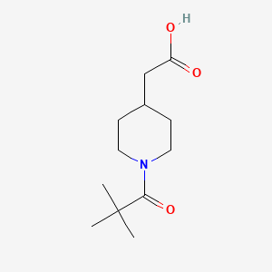 molecular formula C12H21NO3 B572056 1-(2,2-dimethyl-1-oxopropyl)-4-Piperidineacetic acid CAS No. 1268522-52-6