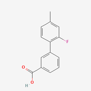 molecular formula C14H11FO2 B572058 2'-Fluoro-4'-methylbiphenyl-3-carboxylic acid CAS No. 1215206-33-9