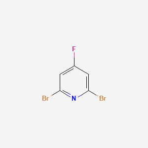 molecular formula C5H2Br2FN B572063 2,6-Dibromo-4-fluoropyridine CAS No. 1214344-15-6