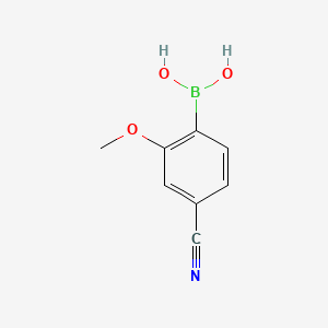 molecular formula C8H8BNO3 B572067 (4-Cyano-2-methoxyphenyl)boronic acid CAS No. 1256345-67-1