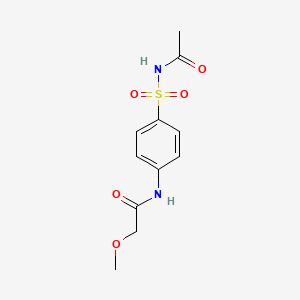 molecular formula C11H14N2O5S B5720680 N-[4-(acetylsulfamoyl)phenyl]-2-methoxyacetamide 