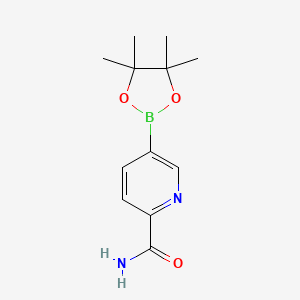 molecular formula C12H17BN2O3 B572069 5-(4,4,5,5-Tetramethyl-1,3,2-dioxaborolan-2-yl)picolinamide CAS No. 1257553-74-4