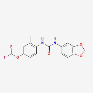 molecular formula C16H14F2N2O4 B5720698 N-(1,3-BENZODIOXOL-5-YL)-N'-[4-(DIFLUOROMETHOXY)-2-METHYLPHENYL]UREA 