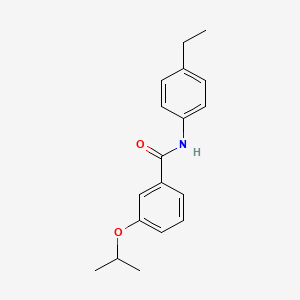 molecular formula C18H21NO2 B5720724 N-(4-ethylphenyl)-3-(propan-2-yloxy)benzamide 