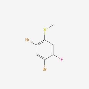 molecular formula C7H5Br2FS B572077 2,4-Dibromo-5-fluorothioanisole CAS No. 1314987-31-9