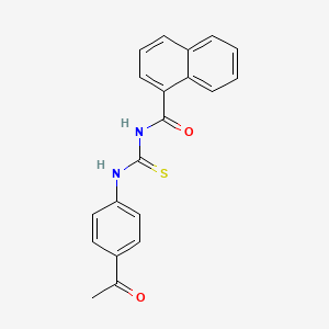 molecular formula C20H16N2O2S B5720773 N-[(4-acetylphenyl)carbamothioyl]naphthalene-1-carboxamide 
