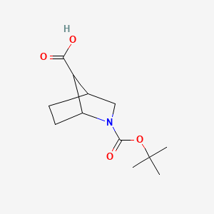 molecular formula C12H19NO4 B572082 2-(tert-Butoxycarbonyl)-2-azabicyclo[2.2.1]heptane-7-carboxylic acid CAS No. 1251007-76-7