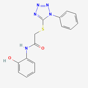 molecular formula C15H13N5O2S B5720838 N-(2-hydroxyphenyl)-2-(1-phenyltetrazol-5-yl)sulfanylacetamide 