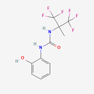 molecular formula C11H10F6N2O2 B5720852 N-(2-hydroxyphenyl)-N'-[2,2,2-trifluoro-1-methyl-1-(trifluoromethyl)ethyl]urea 