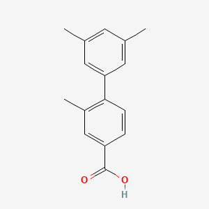molecular formula C16H16O2 B572088 4-(3,5-Dimethylphenyl)-3-methylbenzoic acid CAS No. 1261971-14-5