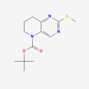 molecular formula C13H13NO5 B572089 5-Boc-2-(methylthio)-5,6,7,8-tetrahydropyrido[3,2-d]pyrimidine CAS No. 1246471-43-1
