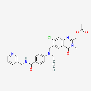 (7-chloro-3-Methyl-4-oxo-6-((prop-2-ynyl(4-(pyridin-3-ylMethylcarbaMoyl)phenyl)aMino)Methyl)-3,4-dihydroquinazolin-2-yl)Methyl acetate