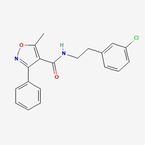 molecular formula C19H17ClN2O2 B5720921 N-[2-(3-chlorophenyl)ethyl]-5-methyl-3-phenyl-1,2-oxazole-4-carboxamide 