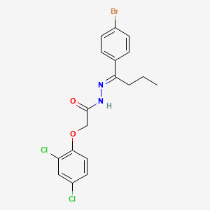 molecular formula C18H17BrCl2N2O2 B5720937 N-[(E)-1-(4-bromophenyl)butylideneamino]-2-(2,4-dichlorophenoxy)acetamide 