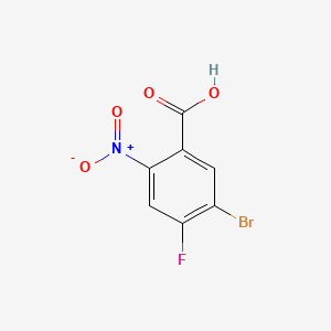 molecular formula C7H3BrFNO4 B572098 5-Bromo-4-fluoro-2-nitrobenzoic acid CAS No. 1330750-23-6