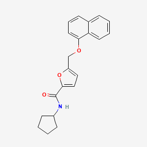 molecular formula C21H21NO3 B5720982 N~2~-CYCLOPENTYL-5-[(1-NAPHTHYLOXY)METHYL]-2-FURAMIDE 
