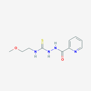 molecular formula C10H14N4O2S B5721004 N-(2-methoxyethyl)-2-(2-pyridinylcarbonyl)hydrazinecarbothioamide 