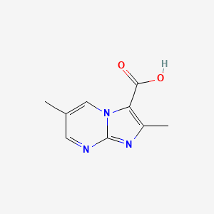 molecular formula C9H9N3O2 B572103 2,6-Dimethylimidazo[1,2-a]pyrimidine-3-carboxylic acid CAS No. 1335052-44-2