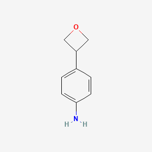 molecular formula C9H11NO B572106 4-(Oxetan-3-YL)aniline CAS No. 1221819-62-0