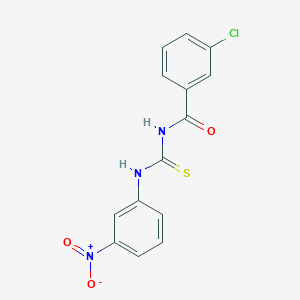 molecular formula C14H10ClN3O3S B5721083 3-chloro-N-[(3-nitrophenyl)carbamothioyl]benzamide 