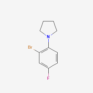molecular formula C10H11BrFN B572111 1-(2-Bromo-4-fluorophenyl)pyrrolidine CAS No. 1355246-96-6