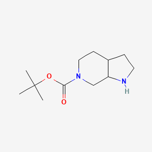 molecular formula C12H22N2O2 B572118 tert-Butyl hexahydro-1H-pyrrolo[2,3-c]pyridine-6(2H)-carboxylate CAS No. 1286755-20-1