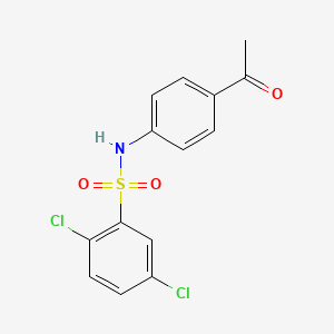 molecular formula C14H11Cl2NO3S B5721223 N-(4-acetylphenyl)-2,5-dichlorobenzenesulfonamide CAS No. 88522-38-7
