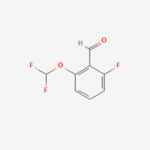 molecular formula C8H5F3O2 B572126 2-(Difluoromethoxy)-6-fluorobenzaldehyde CAS No. 1214333-68-2