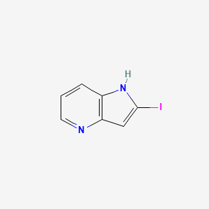molecular formula C7H5IN2 B572129 2-碘-1H-吡咯并[3,2-b]吡啶 CAS No. 1227268-72-5