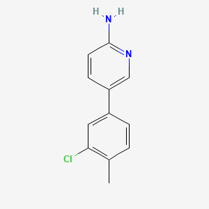 molecular formula C12H11ClN2 B572136 2-Amino-5-(3-chloro-4-methylphenyl)pyridine CAS No. 1314987-57-9