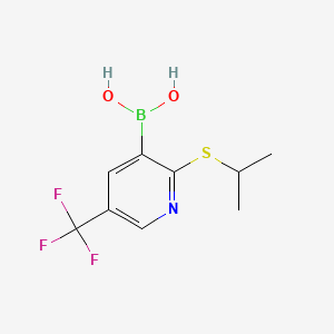 molecular formula C9H11BF3NO2S B572137 2-Isopropylthio-5-trifluoromethylpyridine-3-boronic acid CAS No. 1256345-52-4