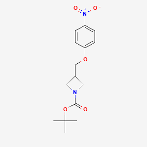 molecular formula C15H20N2O5 B572138 1-BOC-3-(4-nitrophenoxymethyl)azetidine CAS No. 1355248-07-5